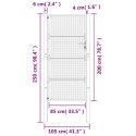 VidaXL Furtka ogrodowa, antracytowa, 105x250 cm, stal