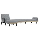 VidaXL Sofa rozkładana L, jasnoszara, 260x140x70 cm, tkanina