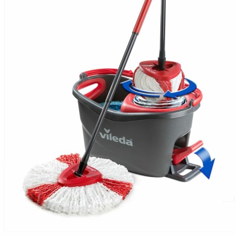 Mop with Bucket Vileda mop en steel Supermocio 3Action Biały Czerwony Mikrowłókna