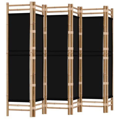 Składany parawan 6-panelowy, 240 cm, bambus i płótno Składany parawan 6-panelowy, 240 cm, bambus i płótno
