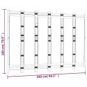 VidaXL Składany parawan 6-panelowy, 240 cm, bambus i płótno