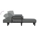 VidaXL Sofa rozkładana L, ciemnoszara, 260x140x70 cm, tkanina