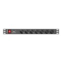 Przedłużacz 7 Wejść z Przełącznikiem Lanberg PDU-07F-0200-IEC-BK 2500 W 220-250 V 10 A