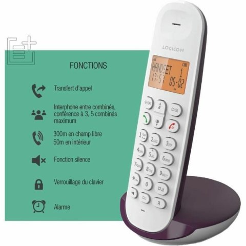 Telefon Stacjonarny Logicom DECT ILOA 150 SOLO Bakłażan