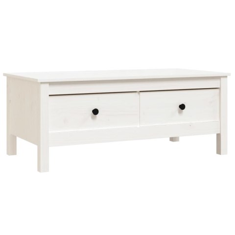 Stolik kawowy, biały, 100x50x40 cm, lite drewno sosnowe Stolik kawowy, biały, 100x50x40 cm, lite drewno sosnowe