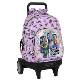 Torba szkolna z kółkami Monster High Best boos Liliowy 33 X 45 X 22 cm