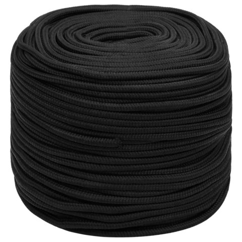 Linka żeglarska, czarna jednolita, 10 mm, 100 m, polipropylen Linka żeglarska, czarna jednolita, 10 mm, 100 m, polipropylen