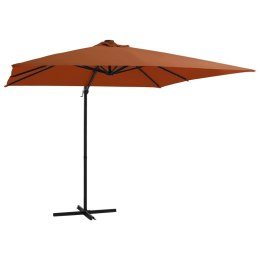 VidaXL Parasol wiszący z LED, kolor terakotowy, 250x250 cm