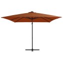 VidaXL Parasol wiszący z LED, kolor terakotowy, 250x250 cm