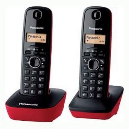 Telefon Bezprzewodowy Panasonic KXTG1612SPR DECT Czerwony Bursztyn Czarny/Czerwony Czerwony/Czarny Negro