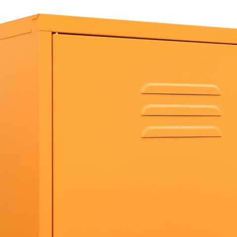 Szafa, musztardowa, 90x50x180 cm, stalowa
