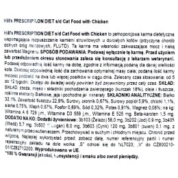 Karma Hill's PRESCRIPTION DIET Feline Urinary Care Dorosły kurczak 3 Kg