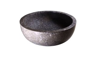 Umywalka z kamienia naturalnego Gemma 501 polerowany marmur Ø45 cm Grey.