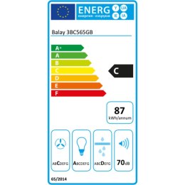 Okap konwencjonalny Balay 3BC565GB 60 cm 530 m3/h 70 dB 216W Biały A+