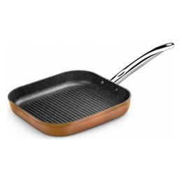 Patelnia do Pieczenia ze Żłobieniami Monix M740030 Grill 28 cm Kute aluminium (4 Części) (4 Sztuk)