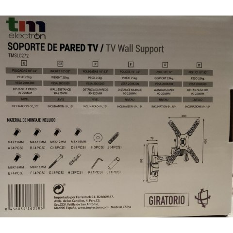 Uchwyt na TV TM Electron 25 kg 10"-32"