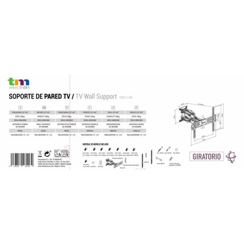 Uchwyt na TV TM Electron 30 Kg 32"-60"