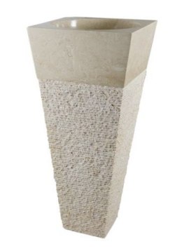 Wolno stojąca umywalka z kamienia Pedestal IDS 141 Cream