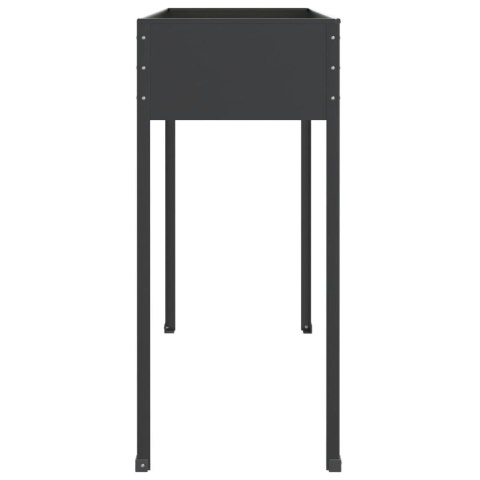 Donice ogrodowe, 2 szt., antracytowe, stal galwanizowana