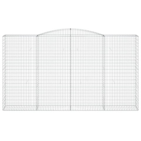 Kosze gabionowe, 10 szt, 400x50x220/240cm, galwanizowane żelazo