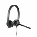 Słuchawki z Mikrofonem Logitech 981-000575 Czarny