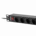 Przedłużacz 9 Wejść z Przełącznikiem Lanberg PDU-09F-0300-BK 220-250 V 16 A 4000 W