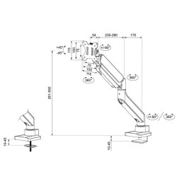 Uchwyt Stołowy do Monitora Neomounts DS70PLUS-450WH1 17