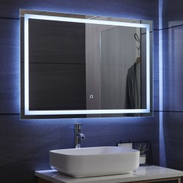 Aquamarin Lustro łazienkowe z oświetleniem LED, 100 x 70 cm