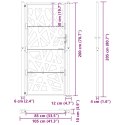 Brama ogrodowa 105x205 cm Stal nierdzewna Lekka konstrukcja