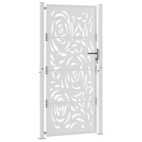 Brama ogrodowa 105x205 cm Stal nierdzewna Wzór płomienia
