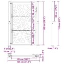 VidaXL Brama ogrodowa czarna 105x155 cm Stalowa konstrukcja świetlna