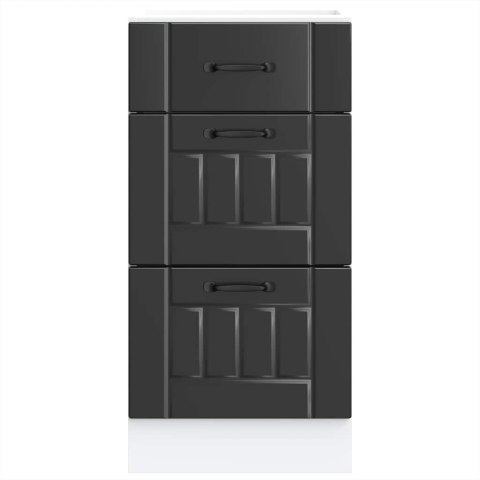 Szafka kuchenna dolna „Lucca" Czarny drewno klejone