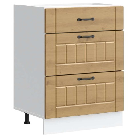 Szafka kuchenna dolna „Lucca" Dąb rzemieślniczy Drewno klejone