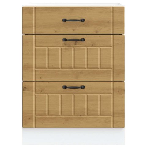 Szafka kuchenna dolna „Lucca" Dąb rzemieślniczy Drewno klejone