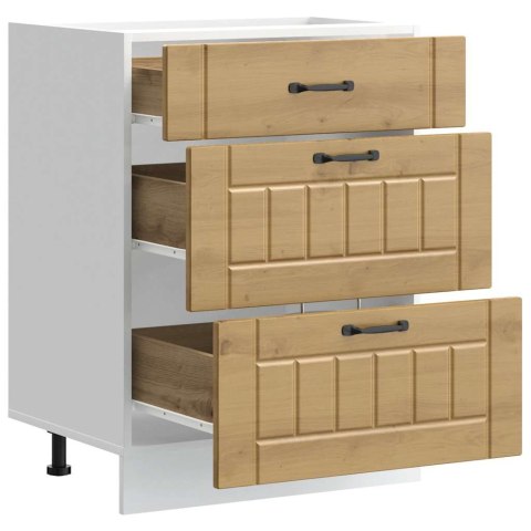 Szafka kuchenna dolna „Lucca" Dąb rzemieślniczy Drewno klejone