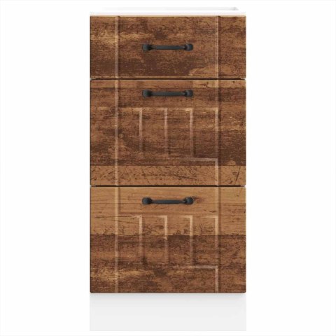 Szafka kuchenna dolna „Lucca" Stare drewno Drewno klejone