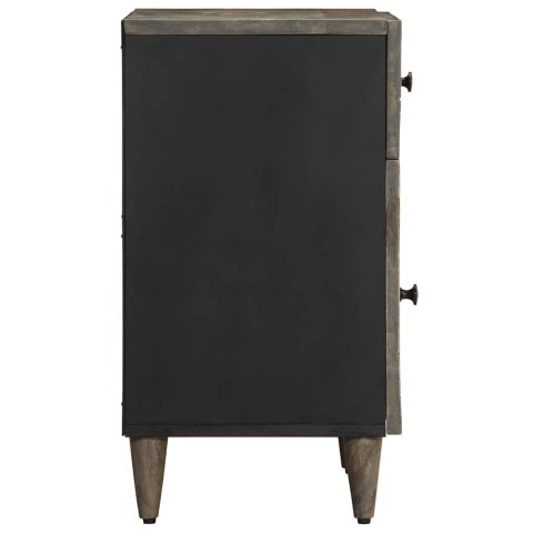 Szafka nocna Jasnoszara 50x33x60 cm Drewno lite Mango