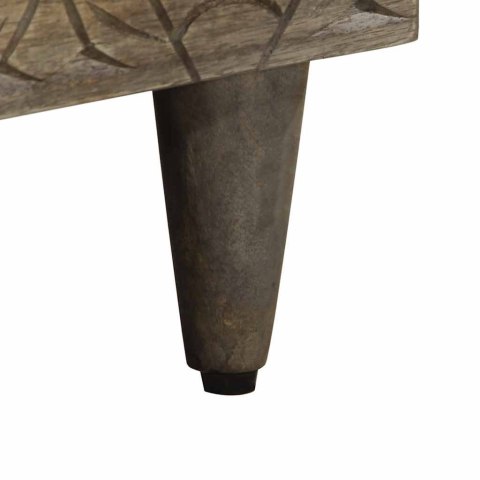 Szafka nocna Jasnoszara 50x33x60 cm Drewno lite Mango