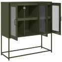 Szafka, oliwkowa, 100,5x39x107 cm, stal walcowana na zimno