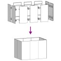 VidaXL Doniczka Oliwkowo-zielona 120x80x80 cm Stalowa