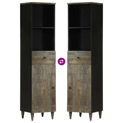 Szafka łazienkowa, 38x33x160 cm, lite drewno mango