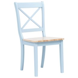 Krzesła stołowe, 2 szt., szary i jasny brąz, drewno kauczukowca