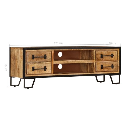 Szafka pod TV z szufladami, 120x30x40 cm, lite drewno mango Szafka pod TV z szufladami, 120x30x40 cm, lite drewno mango