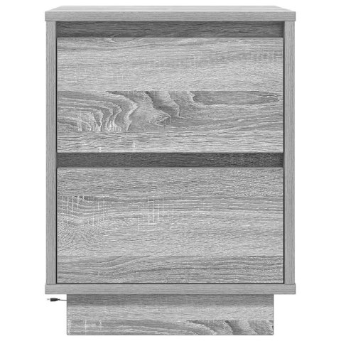 Szafka nocna z oświetleniem LED, szary dąb sonoma, 38x34x50 cm