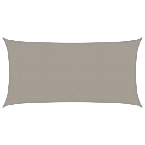 Żagiel przeciwsłoneczny, 160 g/m², jasnoszary, 3x6 m, HDPE