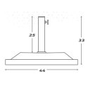 Podstawa pod parasol Aktive 44 x 33 x 44 cm Czarny Plastikowy