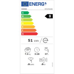 Pralka Hisense WF1G7021BW 60 cm 1200 rpm 7 kg