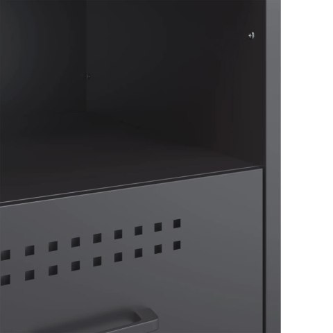 Szafka nocna, antracytowa, 36x39x50,5 cm, stal