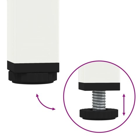 Szafka nocna, biała, 36x39x50,5 cm, stal