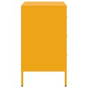 Szafki nocne, 2 szt., musztardowe, 36x39x68 cm, stal